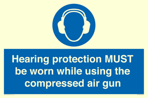 Hearing protection MUST be worn while using the compressed air gun